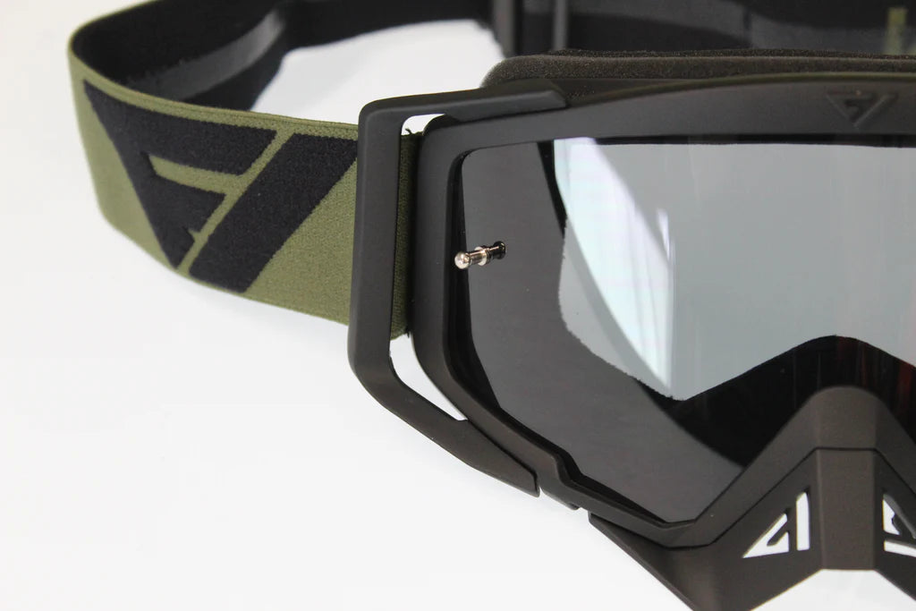 Close up image of Army Green goggle