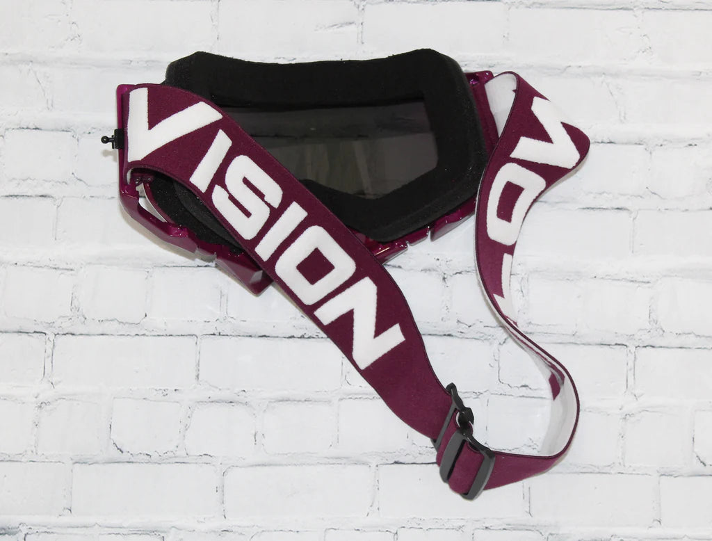 Image of Purple/White goggle face foam and goggle strap