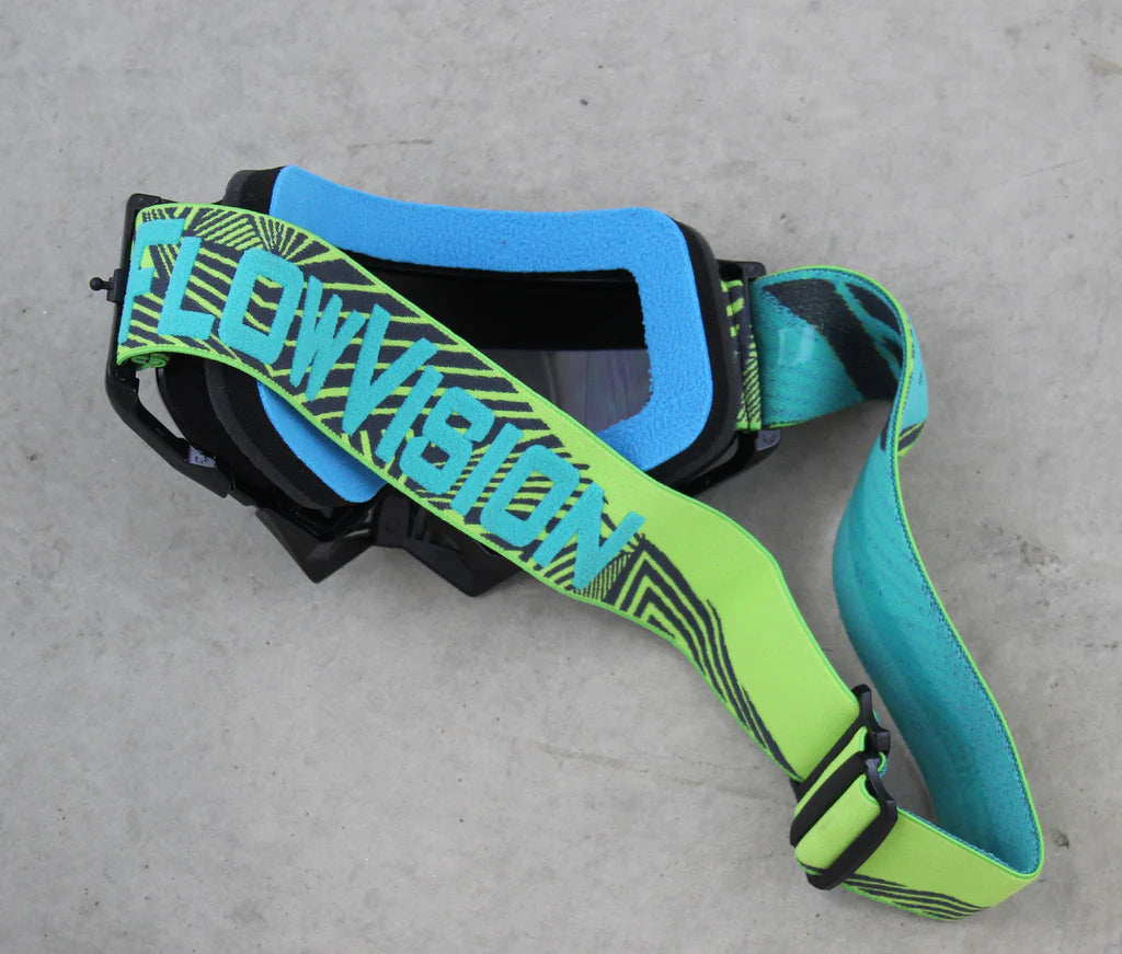 Image of Haze Black/Acid/Grey Goggle face foam and goggle strap