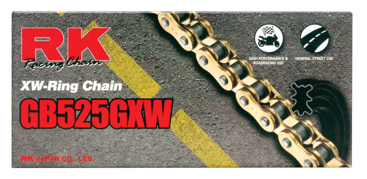 RK Premium 525 GXW Sealed Street Chain (120 Link)