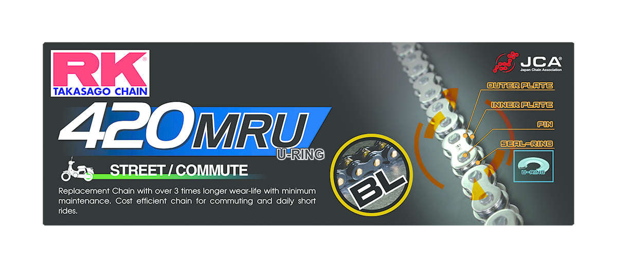 Partzilla 420 Rk Chain RK 420 MRU U-Ring Chain (130 link) – DDC Racing