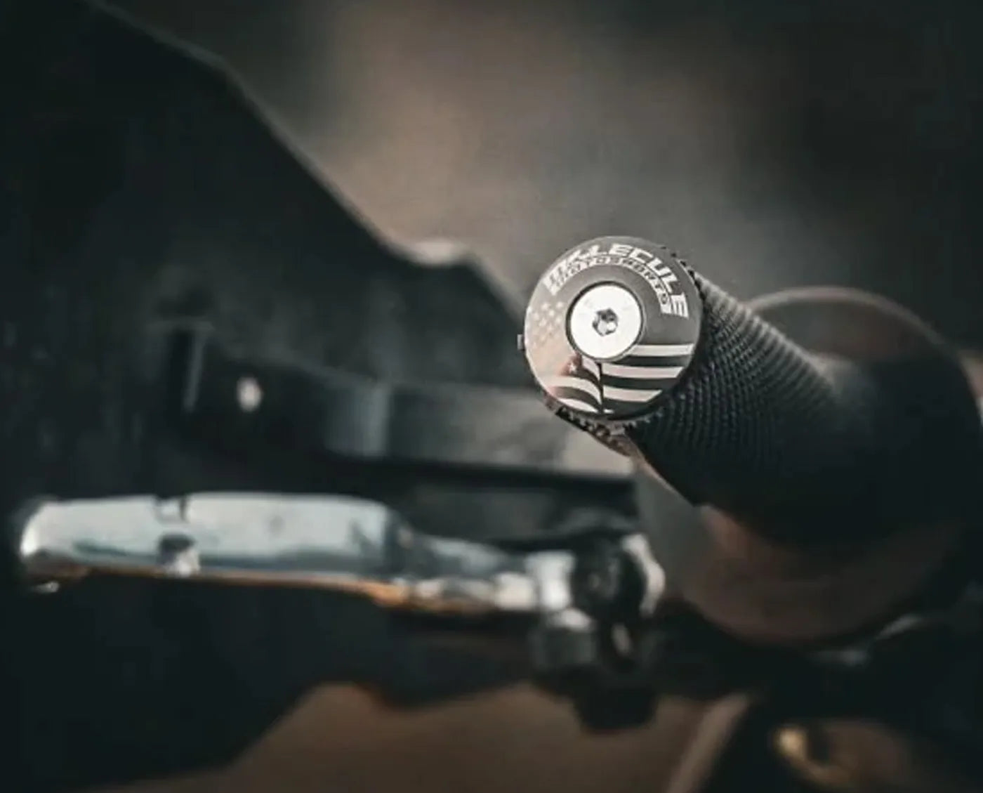 Bar end cap by Molecule Motorsports