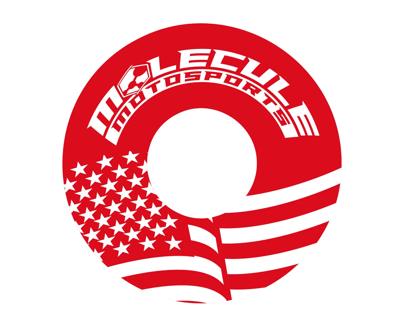 Image of USA flag on red bar end