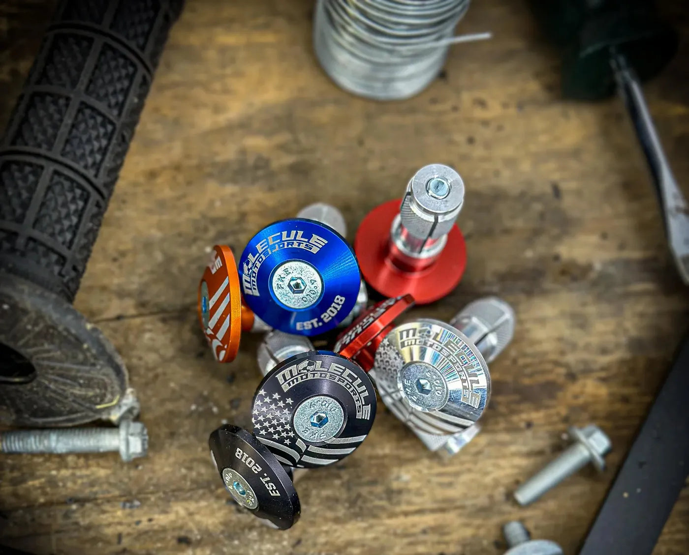 Selection of handlebar end caps