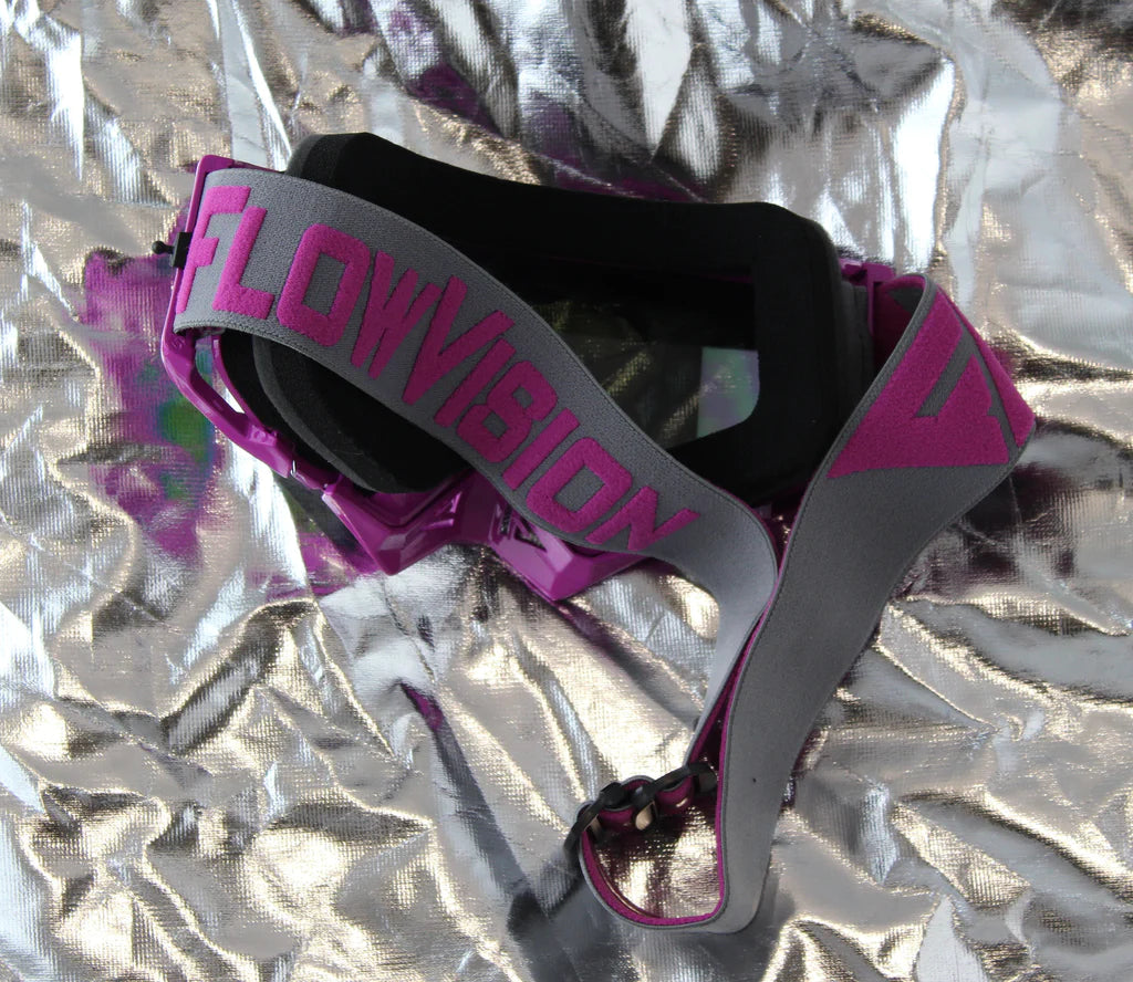 Image of Purple/Grey goggle face foam and goggle strap 