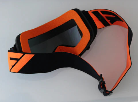 Image of Black/Orange Section Goggle face foam and goggle strap 
