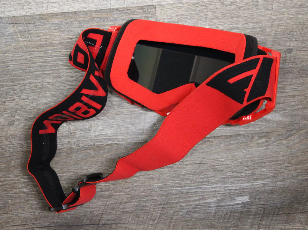 Image of Red/Black goggle face foam and goggle strap 