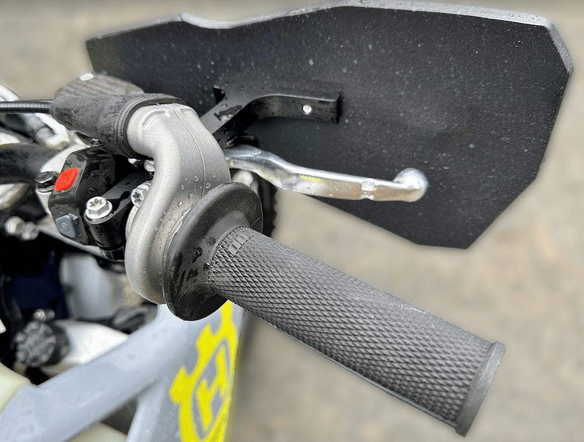 Rider's view of Molecule Motorsports Handguards