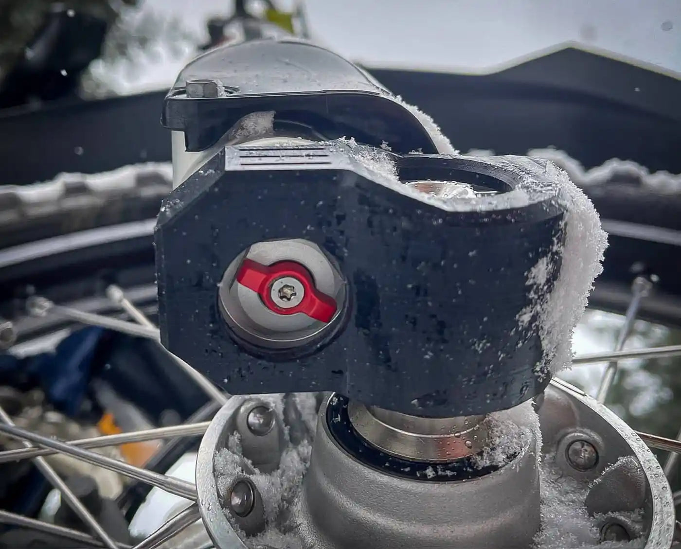 Bottom view of Molecule Motorsports Fork Lug