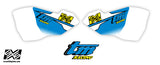 TM Blue Graphics for SXS Burly Handguards