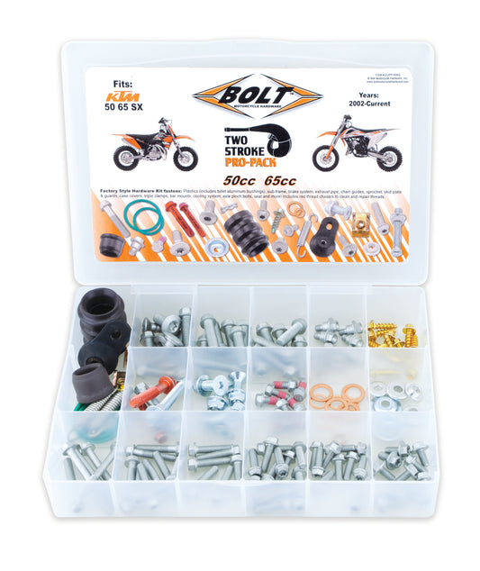 KTM 50cc and 65cc specific pro-pack by Bolt Motorcycle Hardware