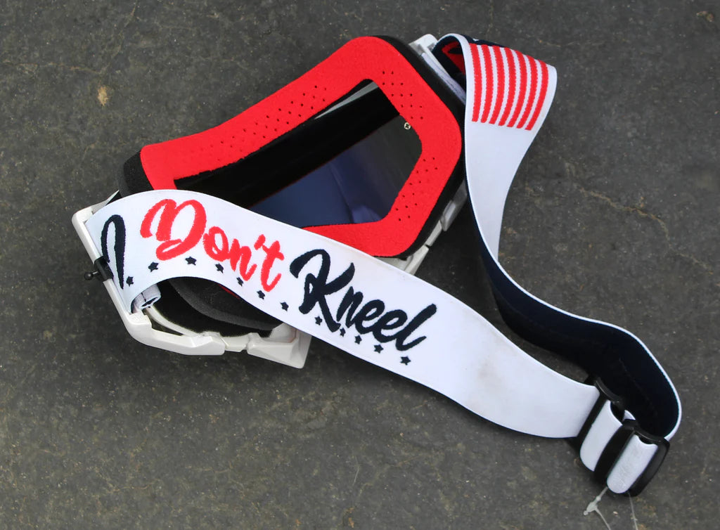 Foam and strap view of I Don't Kneel Goggle