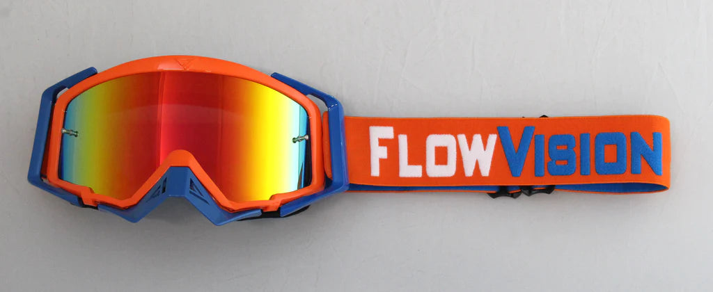 Orange and Blue motocross goggle 