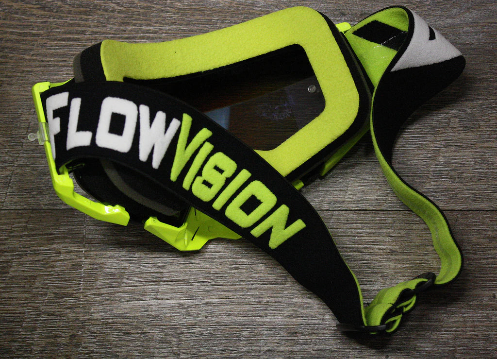 Goggle foam and strap, Flowvision Black/Flo Yellow Goggles. 