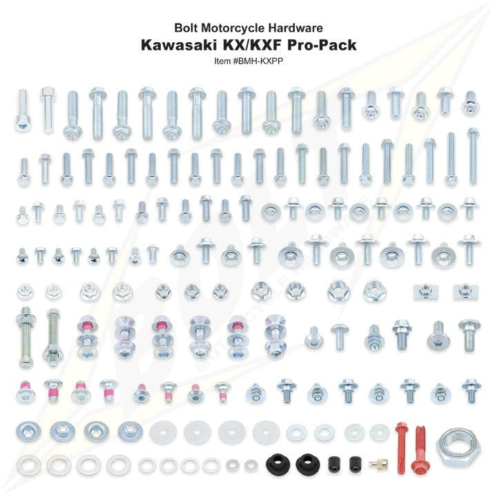Image of bolts included in a Kawasaki Pro-Pack by Bolt 