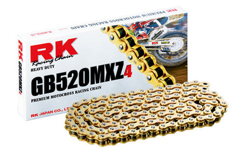 Suzuki Moto Kit: Gold RK MXZ4 Chain (Non O-Ring)